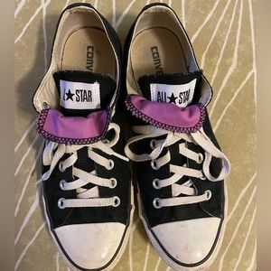 Converse Double-tongue Women’s Size 10 Black All Star Sneakers